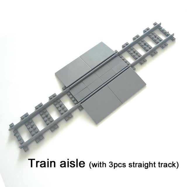 Zestaw modeli MOC Train Tunnel Exit Entrance, City Train Container Oil Tank Kits, Mountain Railway Track, Traffic Lights, Leduo