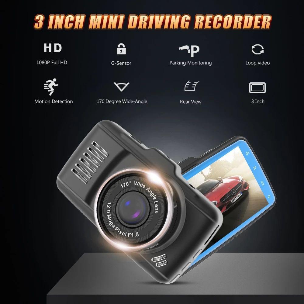 Dual Lens Hidden Dashcam Car Camera HD 1080P Night  Vision Recording Auto DVR Loop Dash Recorder Vehicle Accessories