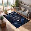 Dallas Cowboys Crystal Velvet Rug, Custom Name Text Personalized Non‑Slip Floor Mat for Home Decor Gift