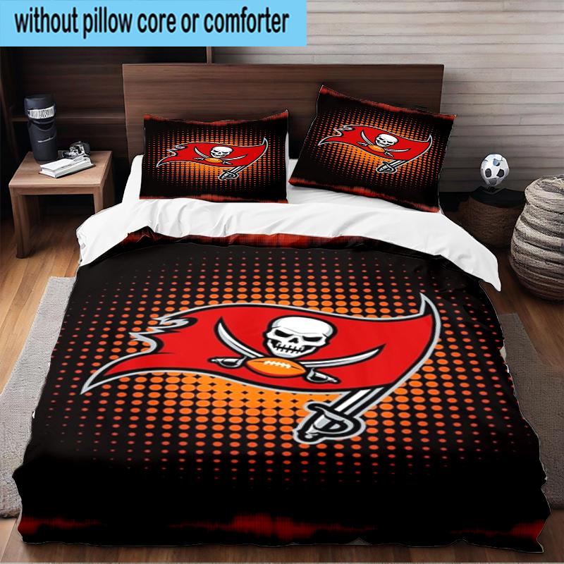 Tampa Bay Buccaneers Logo 3PCS Bedding Set 2D Printing (Includes 1 Duvet Cover + 2 Pillowcases Coreless), Bedroom decor,Fan gift