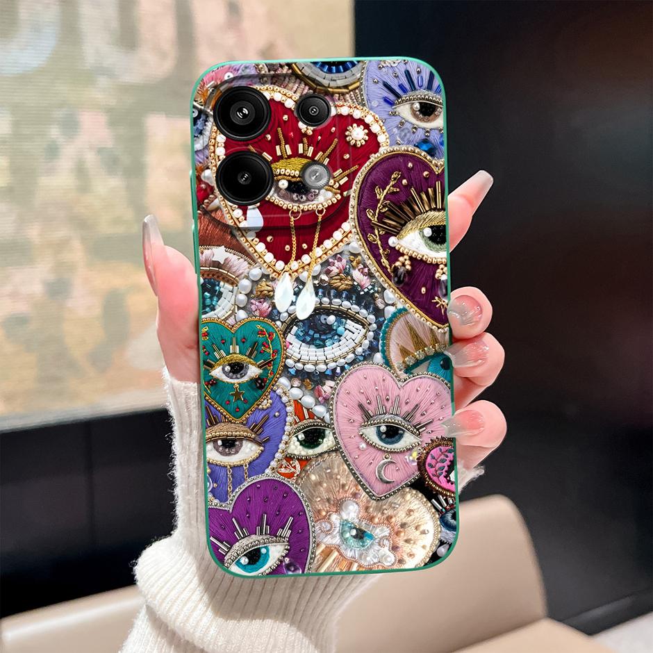 Case For Redmi Note13 13Pro 13 Pro+ Oil Painting Flower Anti-fall Minimalist Protector For Xiaomi Redmi Note 13 Pro Plus Funda