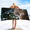 Cool Cheetah Beach Towel Wild Animal Print Bath Towel for Spa Travel Yoga Sport Camp Hiking Microfiber Quick Dry Swimming Cover