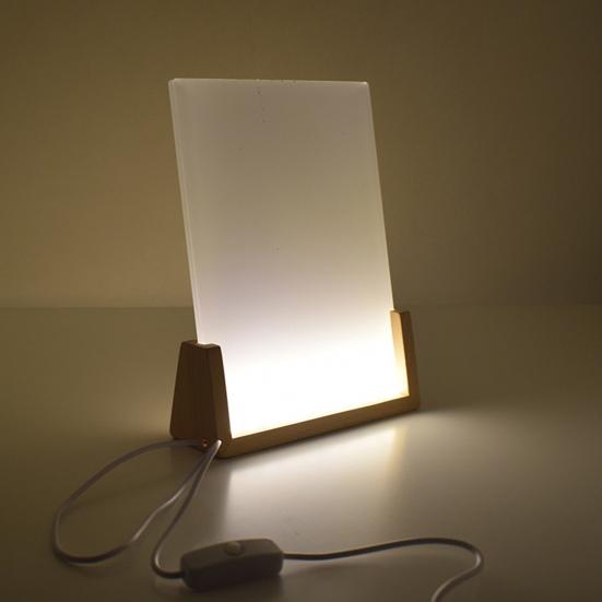 Sublimation Acryl Foto Rahmen mit LED Licht Wärme Drücken DIY Holz Ständer LED Beleuchtete Bilderrahmen Home Decor