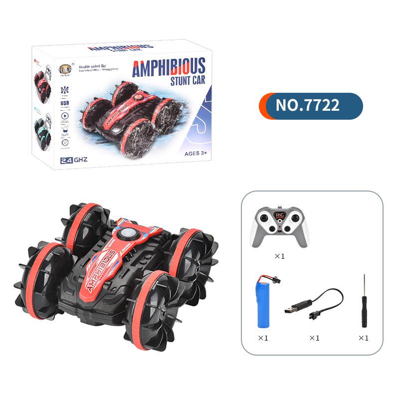 Amphibious 4WD RC Car: 2.4G Remote Control, Double-Sided Tumbling, Climbing Stunt Toy