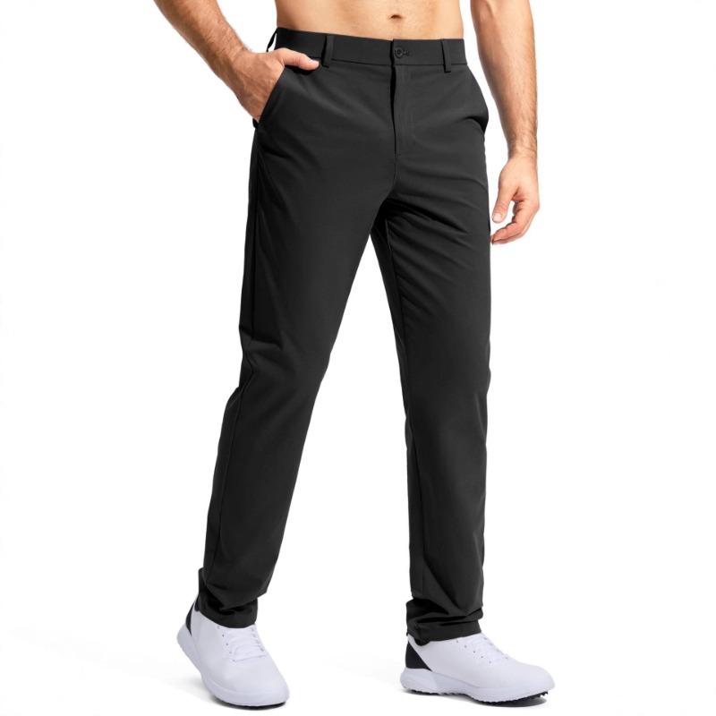 Men Black Slim Fit Straight Leg Business Casual Pants S чёрный