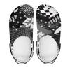 White Printed EVA Clogs Women Men Breathable Lightweight Slip On Garden Beach Pool Bathroom Home Casual Shoes Beach Travel Wear