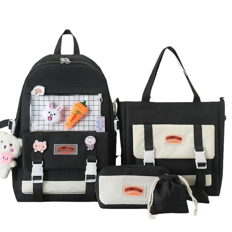 Primary School Girl Four Piece Set Junior High School High School Student Backpack College Boy Backpack