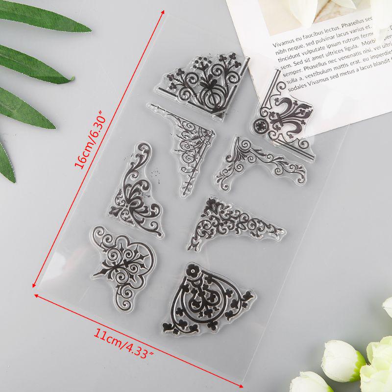 thumbnail image 2 of Leaves Clear Stamps For Card Making, Wave Leaf Flower Frame 2 of 14
