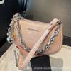 Simple Messenger Commuter Bag 2025 Spring New Ins Sense Fashionable Versatile Chain Single Shoulder Underarm Bag Trendy Bag Women