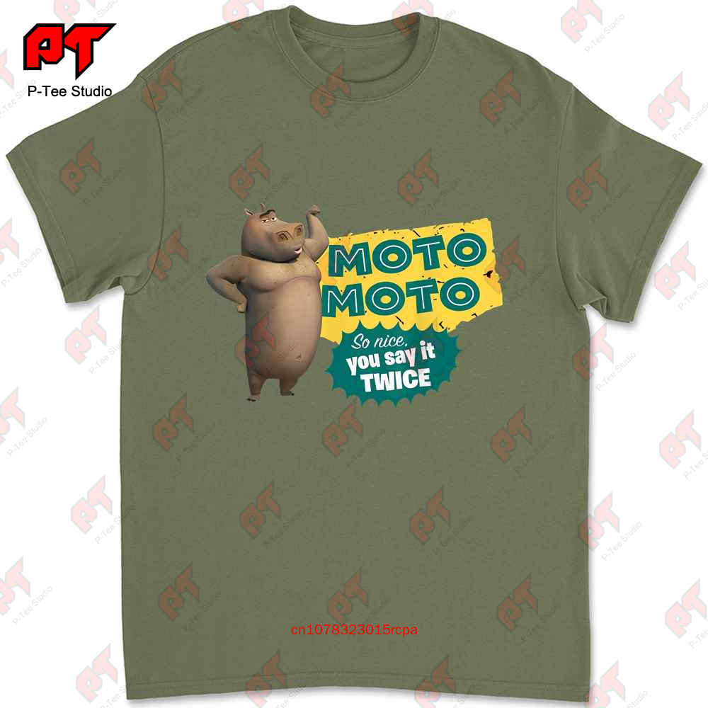 

Madagascar Moto Moto Say It Twice Text Poster Tshirt YRGB 4XL