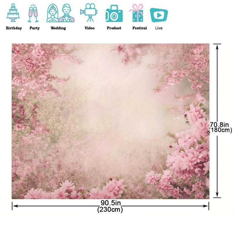 Pink painting flower spring photography studio booth background flower photography background prop photography 130X150cm