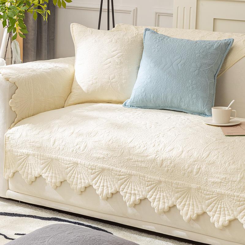 

Cotton Sofa Cushion, Universal In All Seasons, Cream Wind Fabric, Non-Slip Modern Pure Cotton Cover, Quilted Seat Cushion, 70*70cm