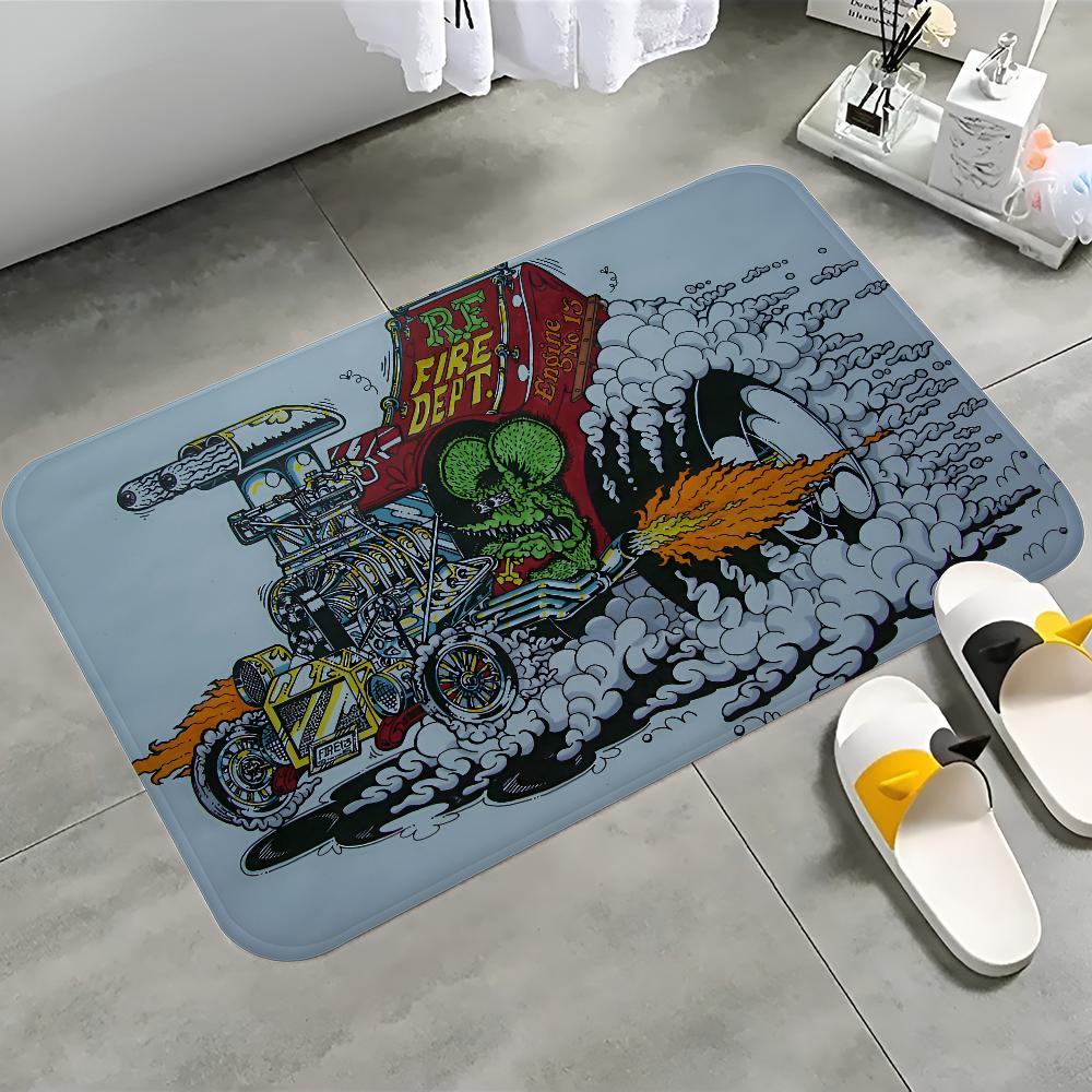 Fairy Tales of Rat Fink Cartoon Floor Mat Floor Mat Non-Slip Laundry Room Mat Laundry Decor Child Living Room Household Carpets