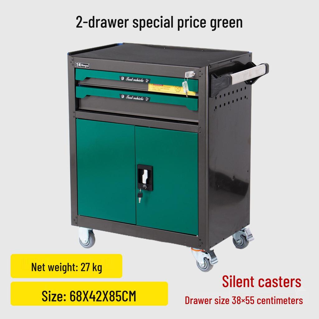 Multi-Layer Thickened Tool Cabinet with Casters for Auto Repair