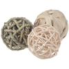 Parrot Hamster Natural Activity Bite Resistant Small Animals Chew Toys Rattan Balls Straw Woven