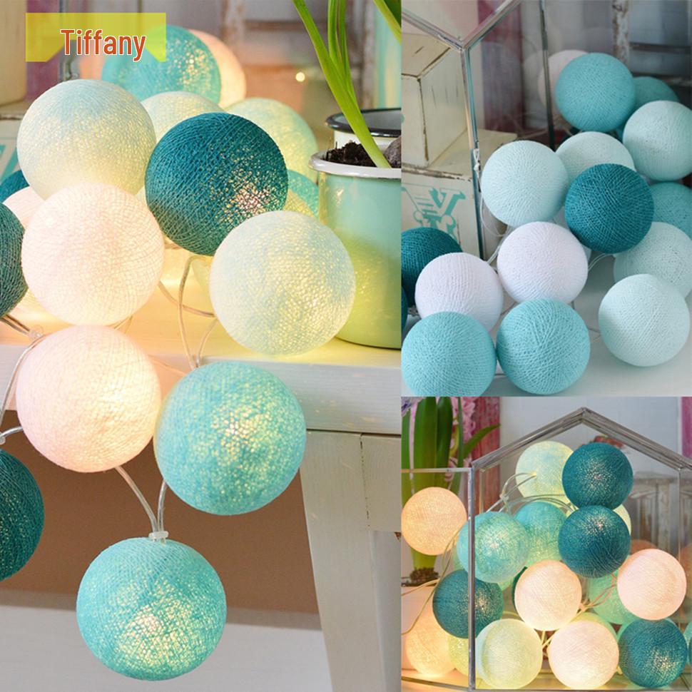 LED Cotton Ball String Lights - Colorful Flashing Lights for Christmas, Festivals, and Indoor Decoration