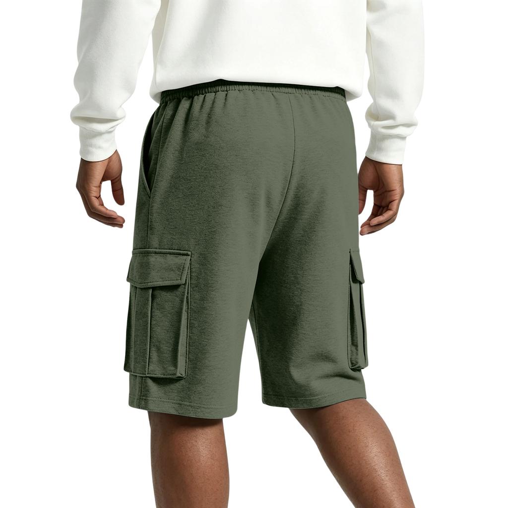 Men Drawstring Waist Casual Cargo Shorts Relaxed Fit Five Pocket Design Comfortable Lightweight Fabric Shorts