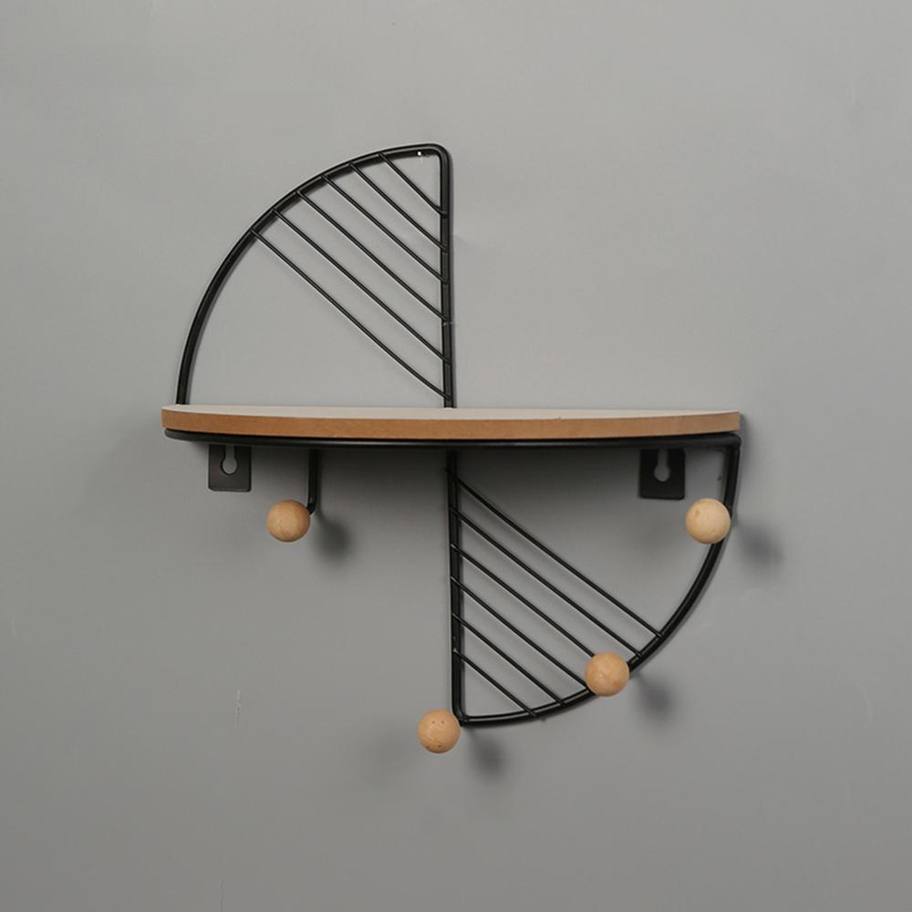 1PC Wall Metal Shelf Home Living Room Entrance Bedroom Wall Decoration Key Display Hooks Storage Rack for Organizing Accessories