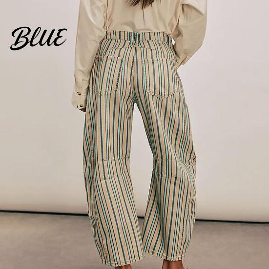 Wide-leg Denim Pants for Women Barrel Jeans Floral Print Boyfriend Baggy Casual Mid Rise Wide Leg Ankle