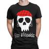 Fito Fitipaldis Band Totenkopf mit rot-karierter Baskenmütze T-Shirt für Herren Freizeit Baumwoll-T-Shirt Rundhals Kurzarm Kleidung
