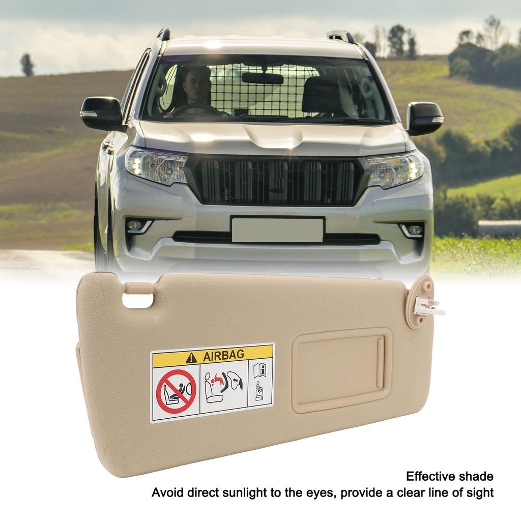 Front Sun Visor Beige Sun Visor Replacement for   2010‑2026 Left Hand Drive Sun Visor Replacement