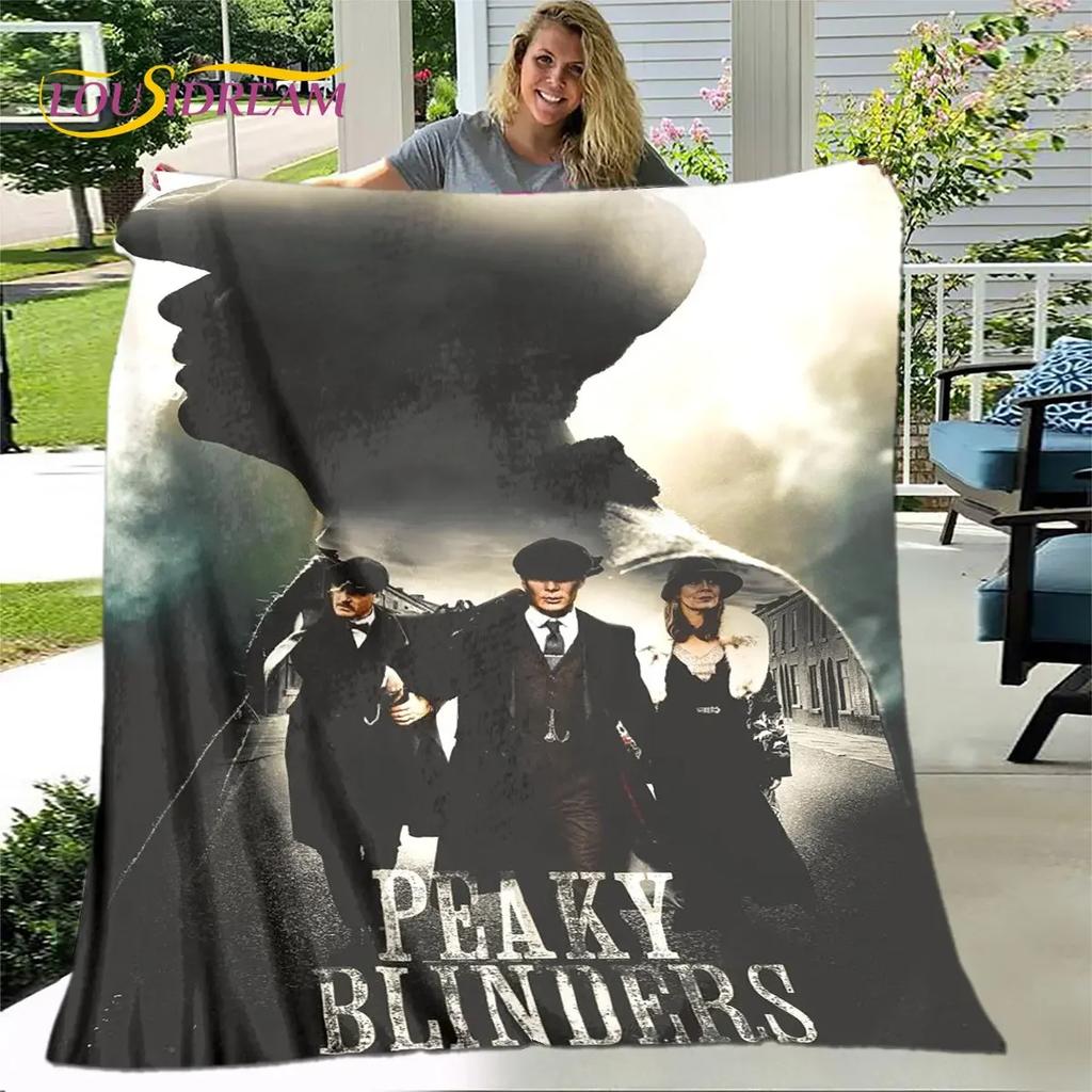 P-Coperta Morbida in Peluche Peaky Blinders Tommy Shelby,Coperta in Flanella Coperta Plaid per Soggiorno Camera da Letto Letto Divano Coperta da Picnic Bambino