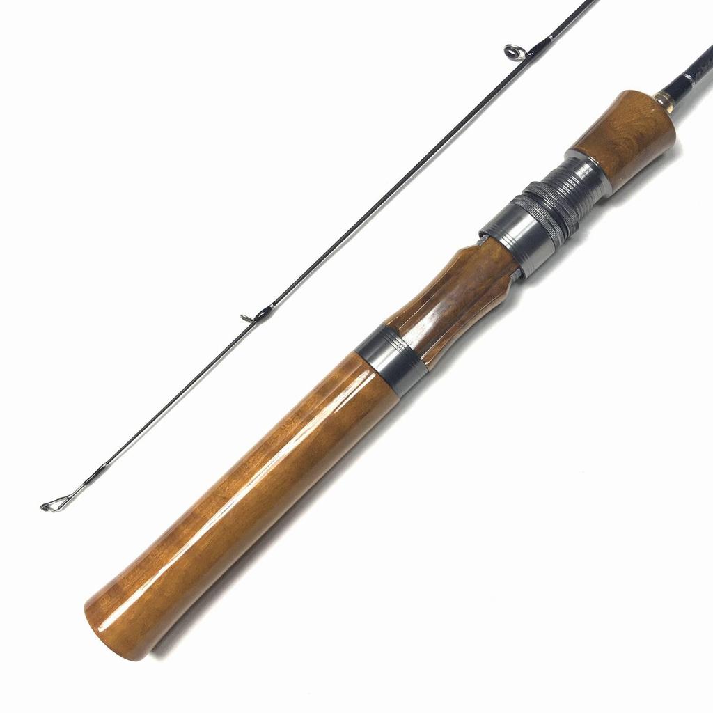 4,6 fot Spinnspö, 2-delat, Stort (Kumano trähandtag), Öringspö, Retrostil, för Iwana, Yamame, Regnbågslax och Area Trout (4 fot/5 fot)