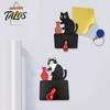 Talos Cat Pushing Vase Refrigerator Magnet, 3D Printed Whiskers Holder Pet Memorial Keepsake Decoration, Gift for Cats Lovers