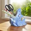 Cartoon Shark Pen Holder Creative Stationery Storage Box Study Room Resin Pen Holder  School