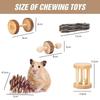 Pet Rabbit Guinea Pig Parrot Play Molar Wooden Supplies Combination Hamsters Rabbit Rat Toys Hamster Toys Set