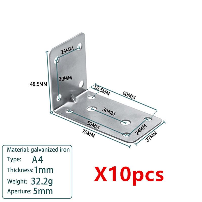 

10/20 шт. L-образный плоский угловой кронштейн A3/A4/A6/A7/A9/A10/A19 90-градусный шарнир прямоугольный кронштейн крепеж мебельная фурнитура