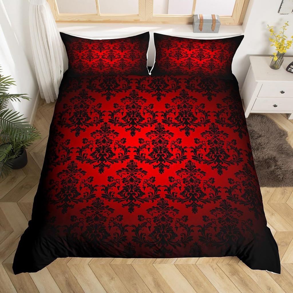 Bedding Set Digital Print Comfortable Duvet Cover for Home Bedroom Decoration, 1 Duvet Cover and 2pillowcase with Zippers