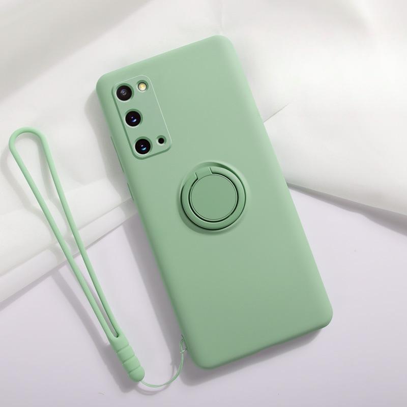 Suitable for Samsung S25Ultra Phone Case, S24FE Liquid Silicone Ring Bracket, Full Package, S10 Lens Case