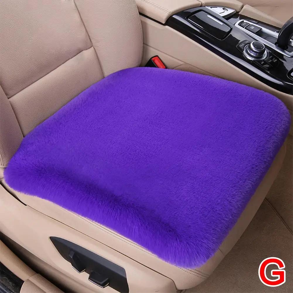 Car Seat Cushion Driver Seat Cushion Winter Warm Fluffy Cover Thick Pad Car Interior Wool Chair Seat Plush Accessories Home Q1R1