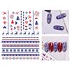 Red and Blue Christmas Nail Art Sticker - Scandinavian Christmas