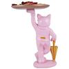 Bulldog with Tray Figurine Scluputre for Home Decor Showpiece, Living Room Decor Showpiece,Kitchen, Office, Gifts Item, Table Decoration (Pink)
