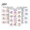 Efficient Pilates Workout 3Pcs Equipment Training Poster Set Full Body Core Strengthening Shaping Course Posture Chart Home Gym Exercise Guide