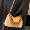 Autumn new diamond plush bag woven portable small square bag fashion crossbody shoulder plush women's bag