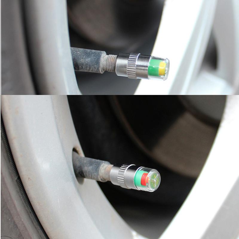 Tire Pressure Monitor Pressure Gauge Cap Sensor Indicator Alert Monitoring Valve Stem Cap Tools Kit 2.0/2.2/2.4 Bar 30/32/36 PSI