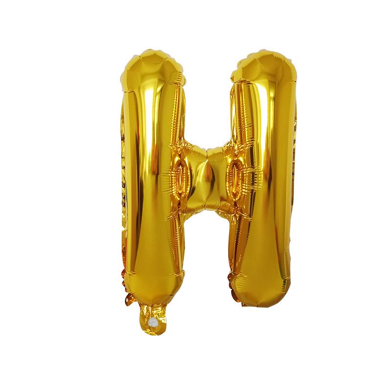 50pcs Letter Balloon Aluminum Foil 50 Cm Bright Gold Silver Aluminum Film Letter Balloon