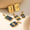 European-American Stainless Steel Tarot Card Pendant - Versatile, Non-Fading, DIY Jewelry Accessory for Women