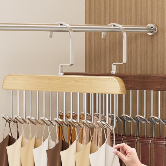 Tank Top Hanger Bra Underwear Holder 360-Degree Rotatable Strong Load-bearing Multi-Function Sling Hanger Wardrobe Organizer