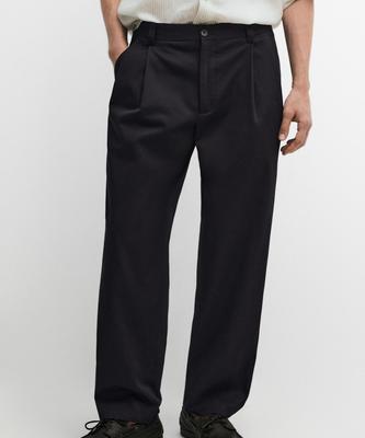 Masimodutti Cotton Pintuck Pants