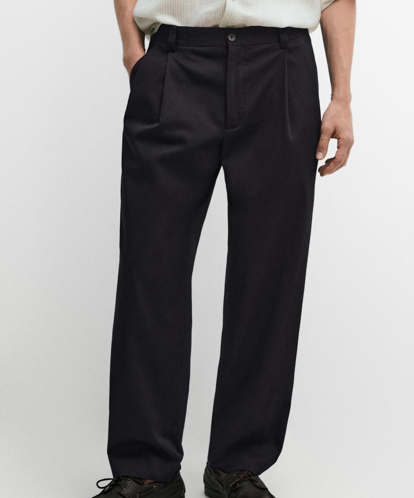 Masimodutti Cotton Pintuck Pants