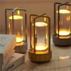 Cordless Portable Metal Table Lamp Creative Bedside Ambient Lights Metal Table Lamp  Bedroom