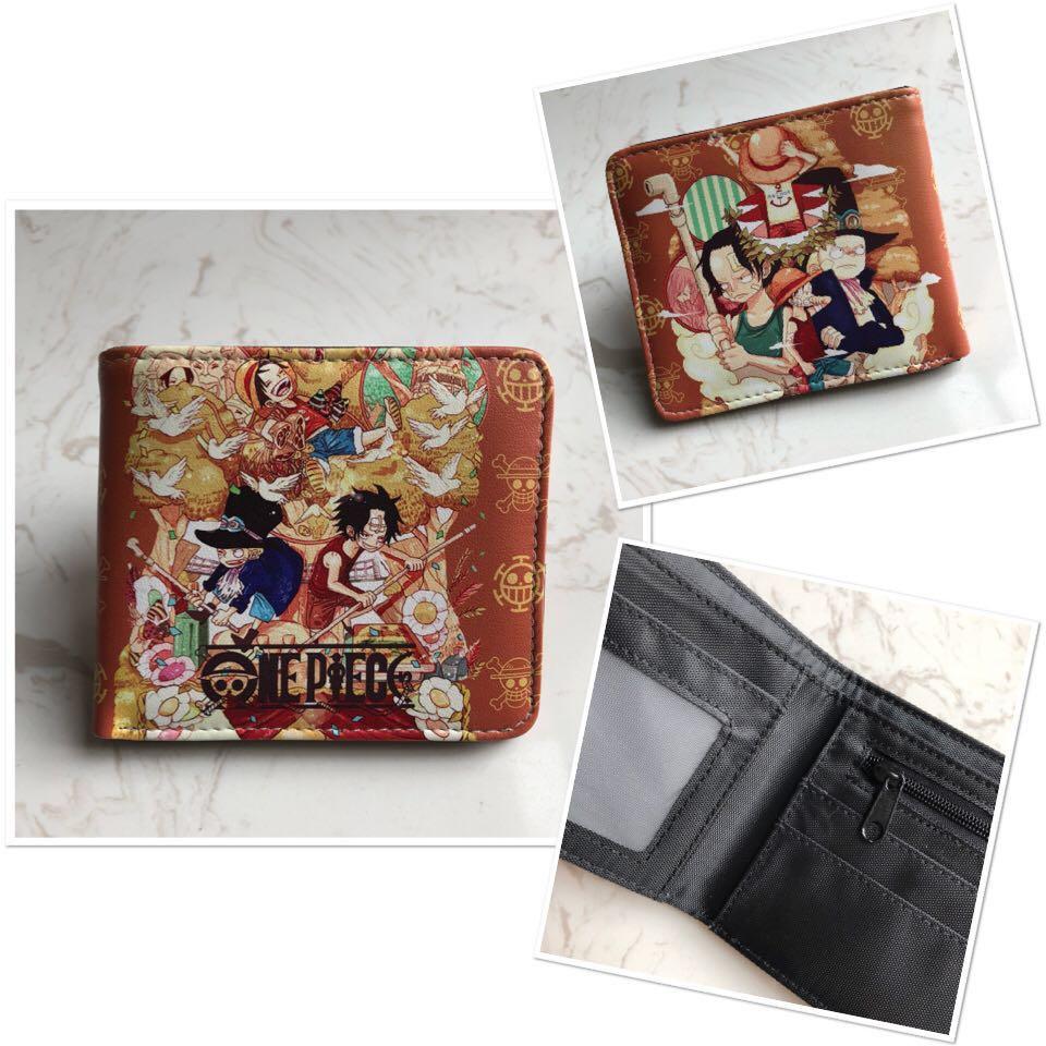One Piece Luffy & Zoro Unisex PU skórzany krótki portfel i portmonetka