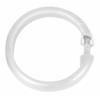 Shower Curtain Rings - WENKO - Large Size - Plastic - Ø 6 Cm - White