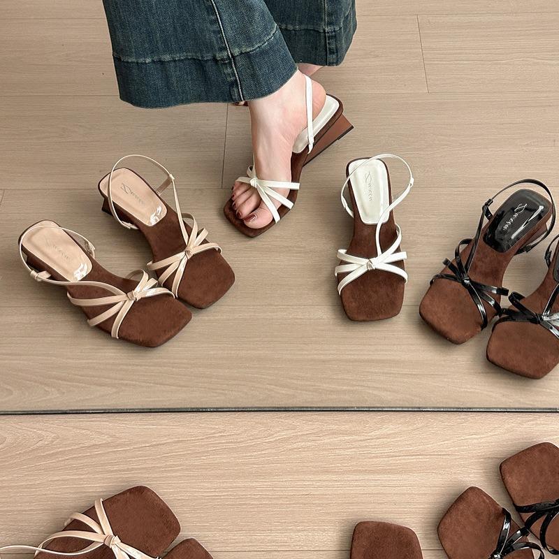 Huge good-looking high-heeled sandals women's new summer with skirts, not tired feet, beautiful wedge sandals