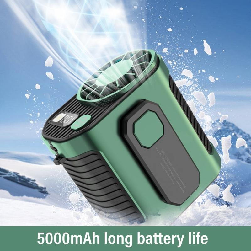 Tragbarer Hüftventilator Starker Luftstrom Kühlender Gürtellüfter 3 Geschwindigkeiten Kleiner Hüftventilator Outdoor Kühlgerät Einfach zu bedienen