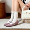 Spot~ French pointed tip with Mary Jane shoes for women's 2025 new autumn shallow mouth with skirt single shoes for women